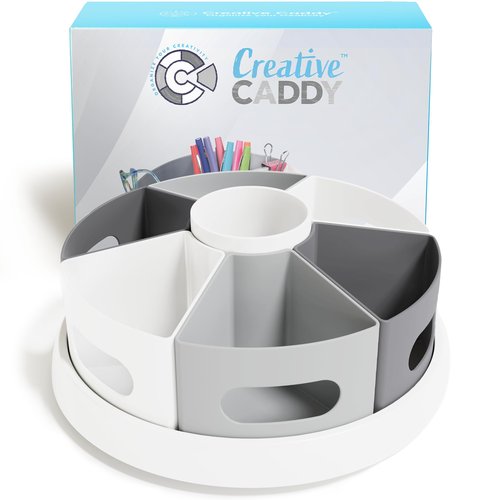 Creative Caddy Rotating Art Supply Organizer for Kids, Marker Organizer for Teacher Desk Storage, Pencil Art Caddy for Homeschool Supplies and Classroom Organization