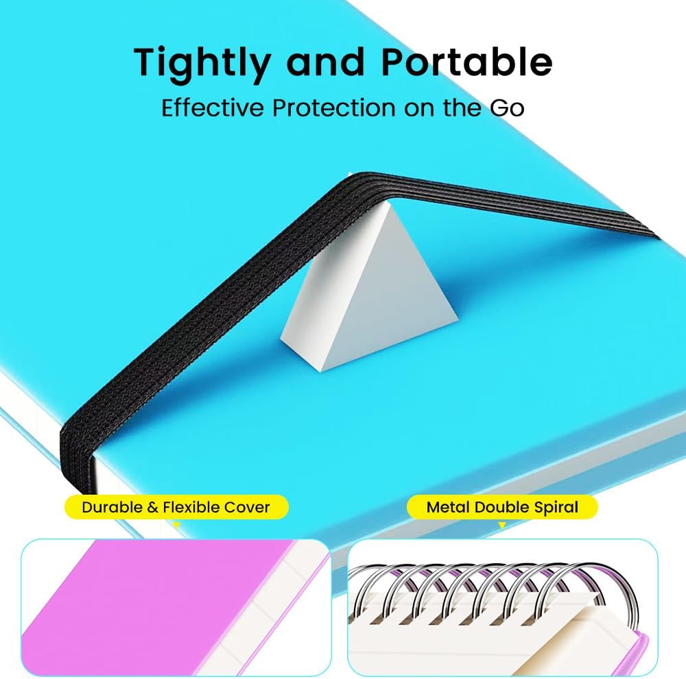 Small Pocket Notebook - Mini Spiral Notepad for Easy Note-Taking | Black, 3x5 Size