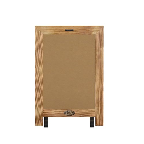 Flash Furniture Canterbury 10 Pack Tabletop Magnetic Chalkboards - Torched Wood Finish - 9.5" x 14" - Metal Folding Legs - Hanging Message Board - Counter Memo Board