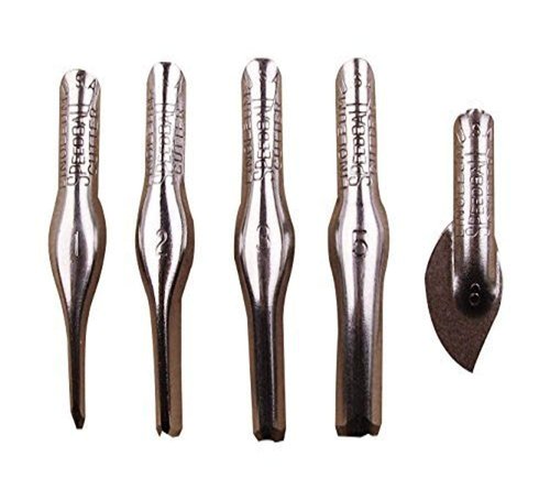 Speedball Linoleum Cutters - 5 Assorted Carving Printmaking Cutter Types, Made in the USA