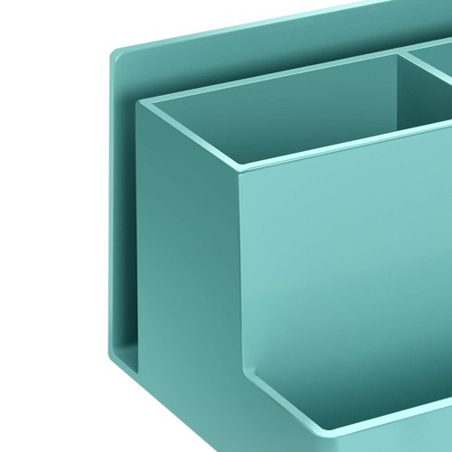 Acrimet Desktop Organizer - Multi Organizer Caddy Holder for Office, Home and School use (Plastic) (Solid Green Color)