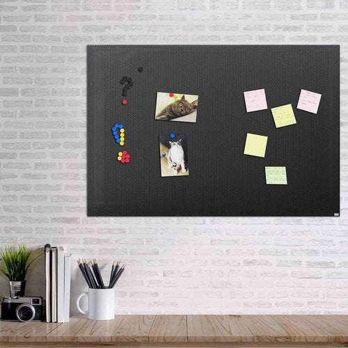 JILoffice Bulletin Board, Magnetic Board 36 x 24 Inch, Great Wall Mounting Board with 40 Magnets, Decorative Board for Photos and Messages for Office Home and School
