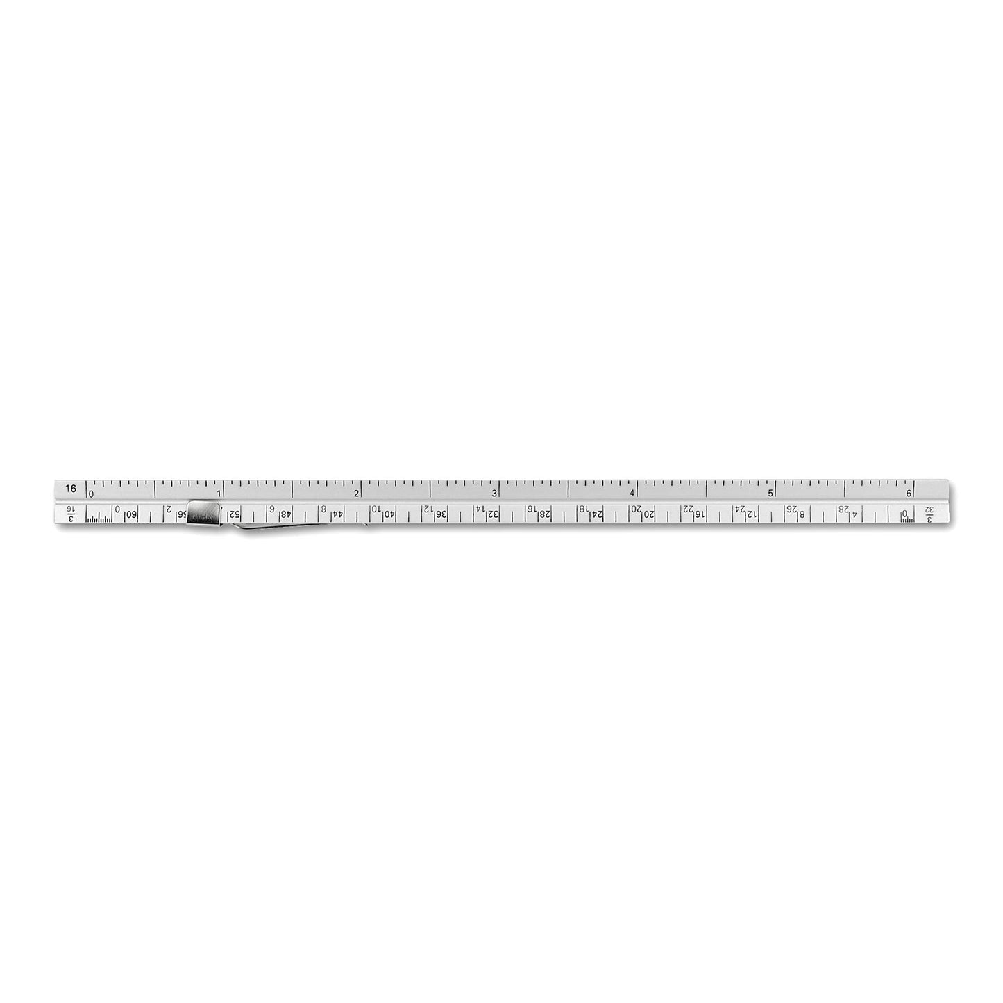Alumicolor Aluminum Architect Pocket Scale With Clip, 6IN, Silver