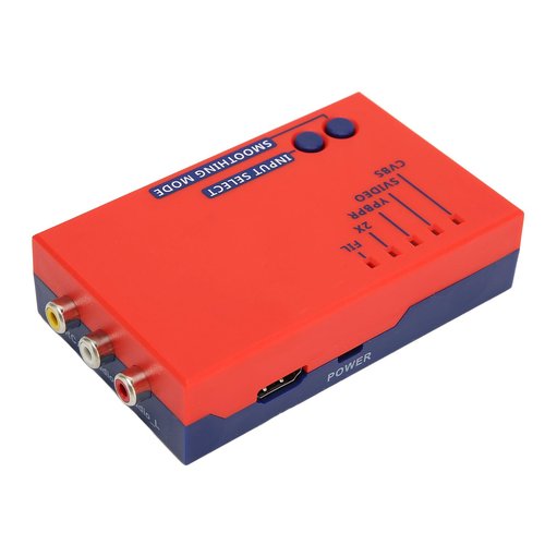 RetroScaler2x Converter A V to HD Multimedia Interface with Excellent Sound Performance, Compatible with Various Retro Consoles (Red)