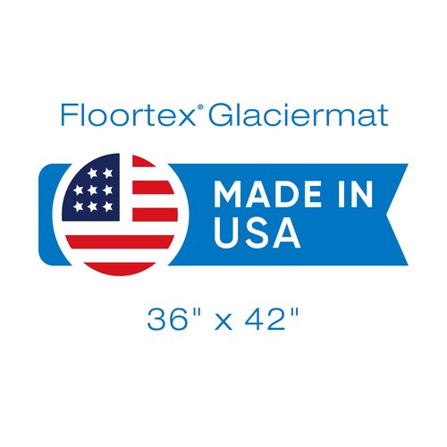 Floortex® Glaciermat® Heavy Duty Glass Chair Mat for Hard Floors & Carpets - 36" x 42"