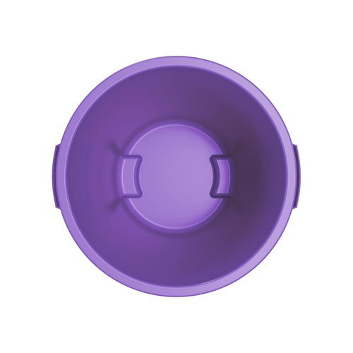 SPARTA Bronco Waste Container Trash Container, Round Trash Bin for Disposal, 10 Gallons, Purple, (Pack of 6)