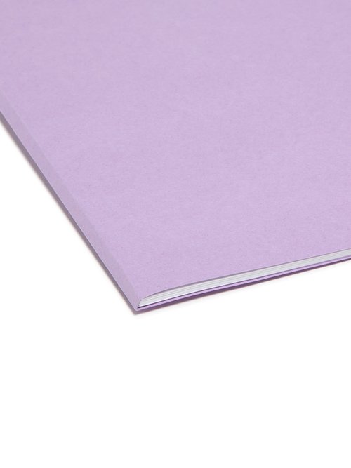 Smead File Folder, Reinforced 1/3-Cut Tab, Letter Size, Lavender, 100 per Box (12434)