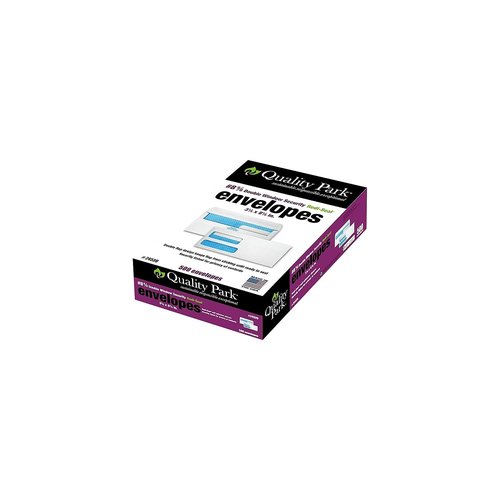 LUXPaper Quality Park #8 5/8 Double Window Envelopes | Redi-Seal | 3 5/8" x 8 5/8" | White | 24lb. Text | 500 Qty