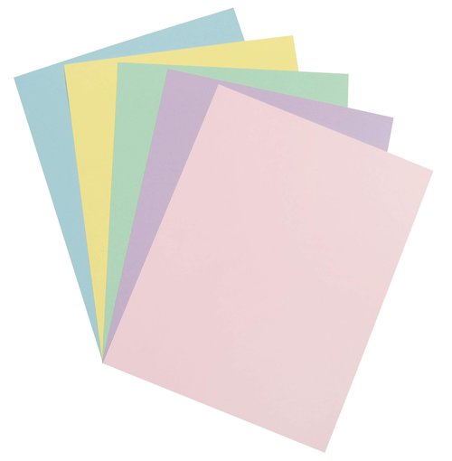 Pacon 101315 Array Card Stock, 65 lb., Letter, Assorted Pastel Colors, 100 Sheets/Pack (Pack of 2)