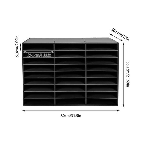 Classroom Mailbox Organizer 27-Slots, Thickened PVC Panel Literature Organizer 110lb Load Capacity, Student Teacher Mailboxes for Classroom Office