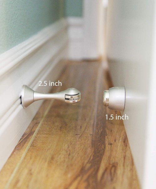 Safus Magnetic Door Stop - Brushed Nickel - 4pc Set