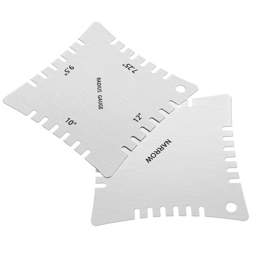 15 Pieces Guitar Luthier Tools Set Including Radius Gauge String Action Ruler 32 Blades Feeler Gauge for Guitar and Bass Setup