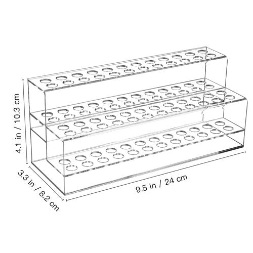Homoyoyo Pen Organizer for Desk: 48 Slots Stand Clear Pen Holder-2 Tier Clear Desk Organize for Crayons Art Brushes and Makeup Tools-Ideal for Home Office and School Use Art Supply Storage Organizer