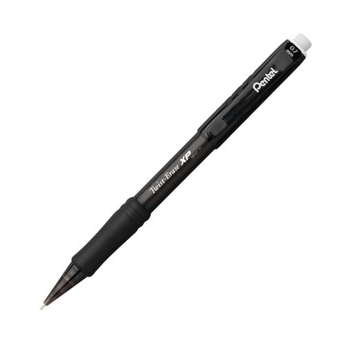 Pentel Twist-Erase Express Mechanical Pencil, 0.7 mm, Black Barrel (Pack of 2)