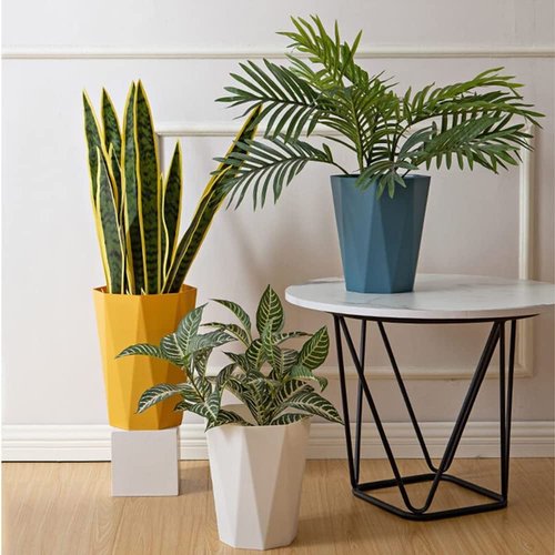 Doteon 6pcs Trash Can Wastebasket Plastic 2.6 Gallon Garbage Can Container Rubbish Trash Bin Paper Basket Office Organizer for Bedroom Office Bathroom,10Litre-6 Colors