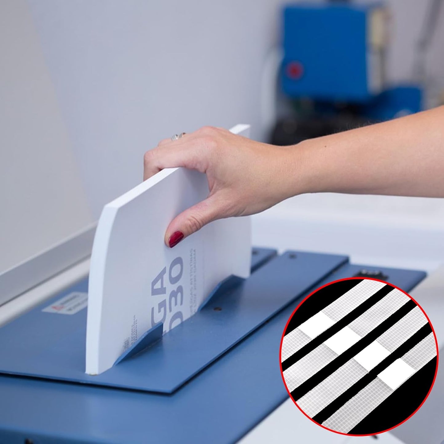 ZEAYEA Glue Strips - 100 Pcs Hot Melt Adhesive with Mesh Backing for Thermal Binding | 12 mm Size, 80-110 Sheet Capacity