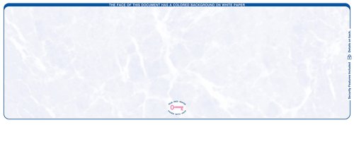 3000 Blank Laser Check Stock - Blue Marble - Top. Order Checks!