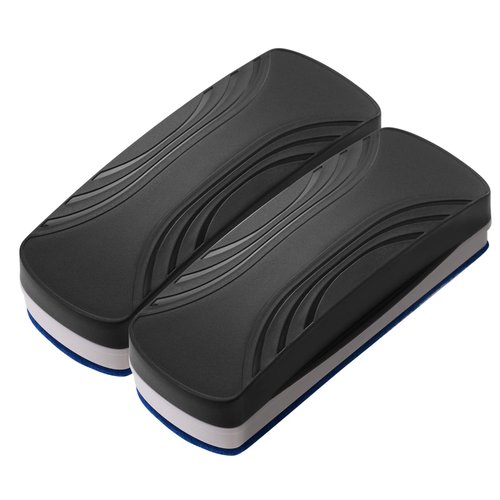 Ddaowanx Whiteboard Eraser, Magnetic Dry Erase Eraser, Glass Board Eraser,School and Office Supplies, Pack of 2 (Black)