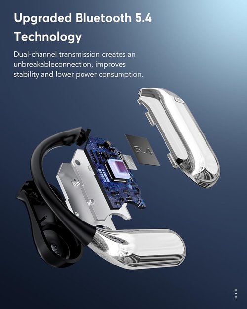 AI Language Translator Earbuds, OWS LCD Touchscreen Real-Time Translation for 144 Languages & Accents Includes Free Subscription Translation Device Earphones for Travel Business Learning Black