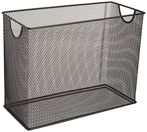 U Brands Black Mesh Metal Desktop Hanging File Organizer for 8.5x11 Files