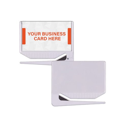 Uncommon Desks Business Card Letter Openers - (25 Pack) (White) Professional Letter Openers with Business Card Insert, Perfect Promotional Item for Business