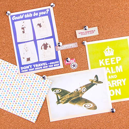 Thumb Tacks 500-Count 3/8" Steel Push Pins in Silver - Office Corkboard Tacks