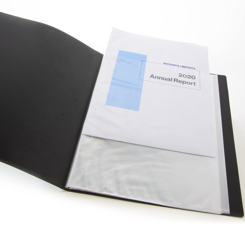 BAZIC Products Presentation Book 10-Pockets Binder w/Plastic Clear Sleeves, Fits 8.5x11 Paper, Sheet Protector Portfolio Folder for Report, 24-Pack