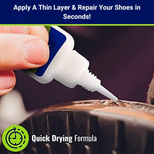 Professional Grade Shoe Glue - Clear, Waterproof & Quick Drying for Hiking Boots, Sneakers & Sandals