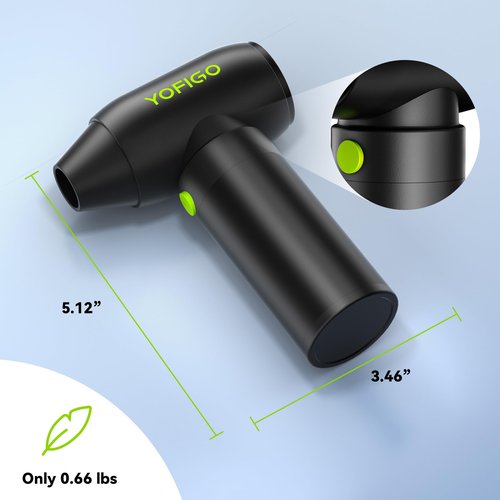 Compressed Air Duster – 150000RPM Rechargeable Electric Dust Blower in 4-Gear Adjustable with 4400mAh Battery, Mini Aluminum Handheld Compressed Air Cleaner for Computer, Keyboard, Car & Home