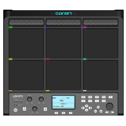LEKATO Electric Drum Pad with 9 Velocity-Sensitive Percussion Sample Pad, 1,000+ Sounds, 32GB Internal Memory, Bluetooth, Drum Set Pad Multipad with MIDI, 24 FX, 4 Trigger Inputs