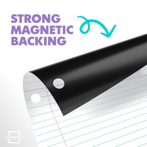 SCRIBBLEDO 24” x 30” Giant Magnetic Notebook Paper For Classroom Elementary Classroom Must Haves for Teachers Elementary Dry Erase Magnetic Lined Paper for Whiteboard Notes Lists and Handwriting