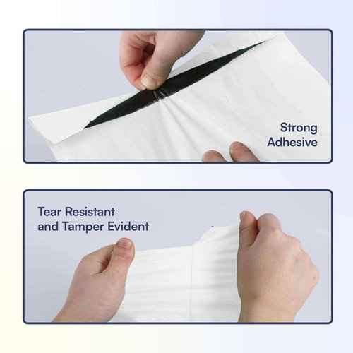100 Count, 12x15.5 inch Eco Friendly Poly Mailers 100% Recycled Packaging Envelopes Supplies Mailing Bags 2.5 Mil Thick - SMART Mailer