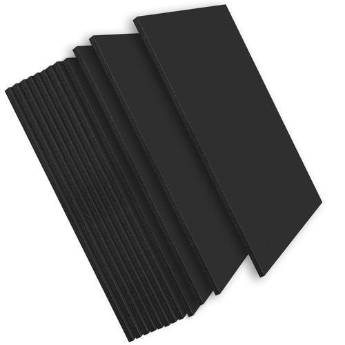 Mat Board Center, Pack of 25 Foam Boards (Black Color, 11x14 3/16")