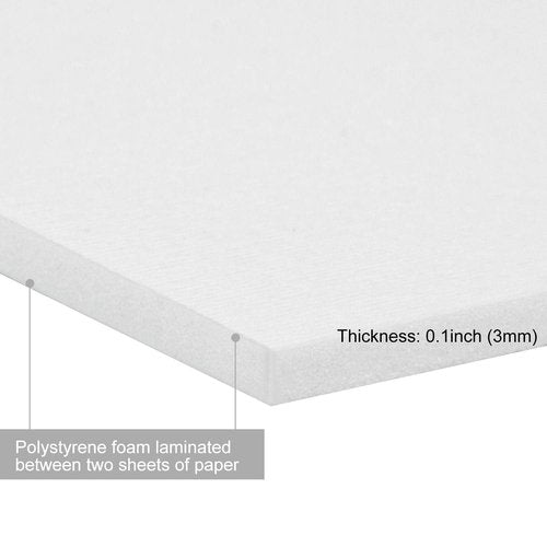 Acrux7 20 Pack 11" X 14" Foam Boards, 1/8" Thickness Foam Core Baking Boards Polystyrene Poster Board Signboard for Presentations, School, Office & Art Projects