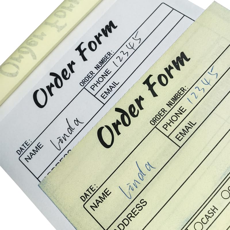 2-Part Carbonless Invoice Book with 50 Sheets - A5 (8.3 x 5.5 in) White/Yellow