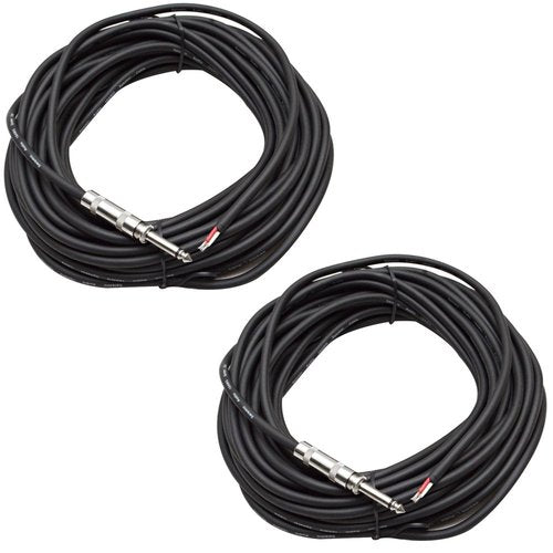 Seismic Audio QRW50Pair 50-Feet Raw Wire to 1/4-Inch Speaker Cable, 16 Guage, PA/DJ/Home Audio