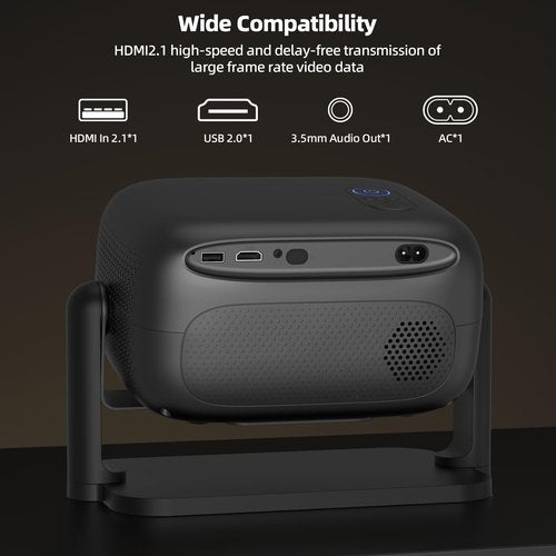 Netflix Officially Licensed Projector,BETTDOW Closed-Design Projector with Wifi 6 and Bluetooth 5.2,Intelligent Voice Assistant,Electric Focus Projector for Netflix/YouTube/Prime Video/D+