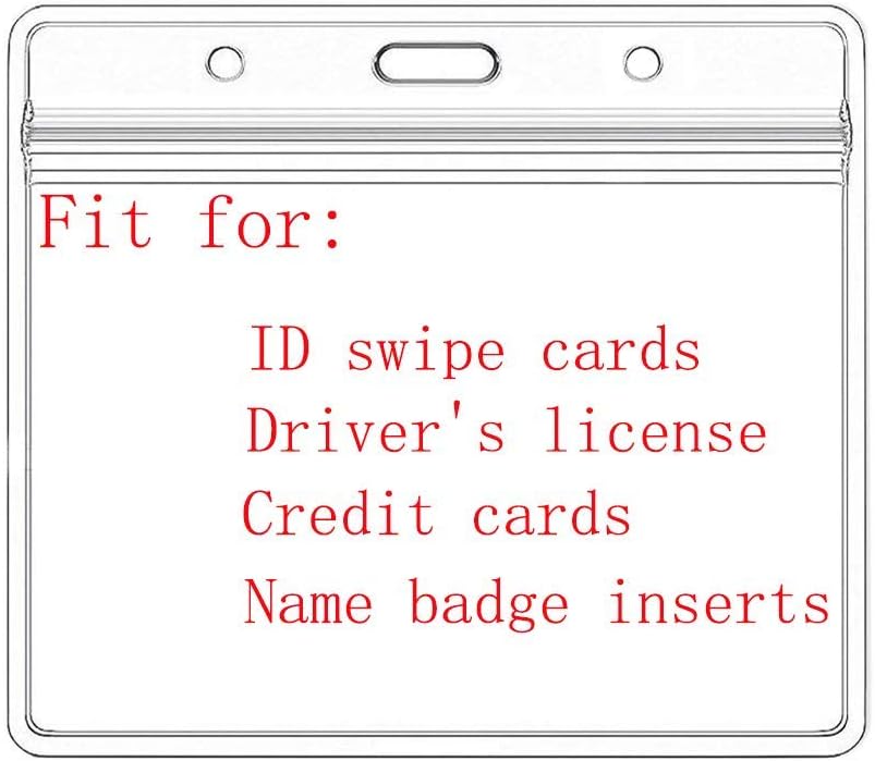Skiennix Extra Thick Horizontal ID Card Holder - Waterproof Resealable Zip | 2.36 x 3.74 Inches, 500 Pack