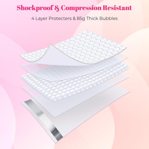Metronic Bubble Mailer 10x13" White 40 Pack, Poly Padded Envelopes Waterproof Shipping Bags for Clothing, Self Seal Cushioning Mailers for Shipping Books, Jewelry, Makeup Supplies