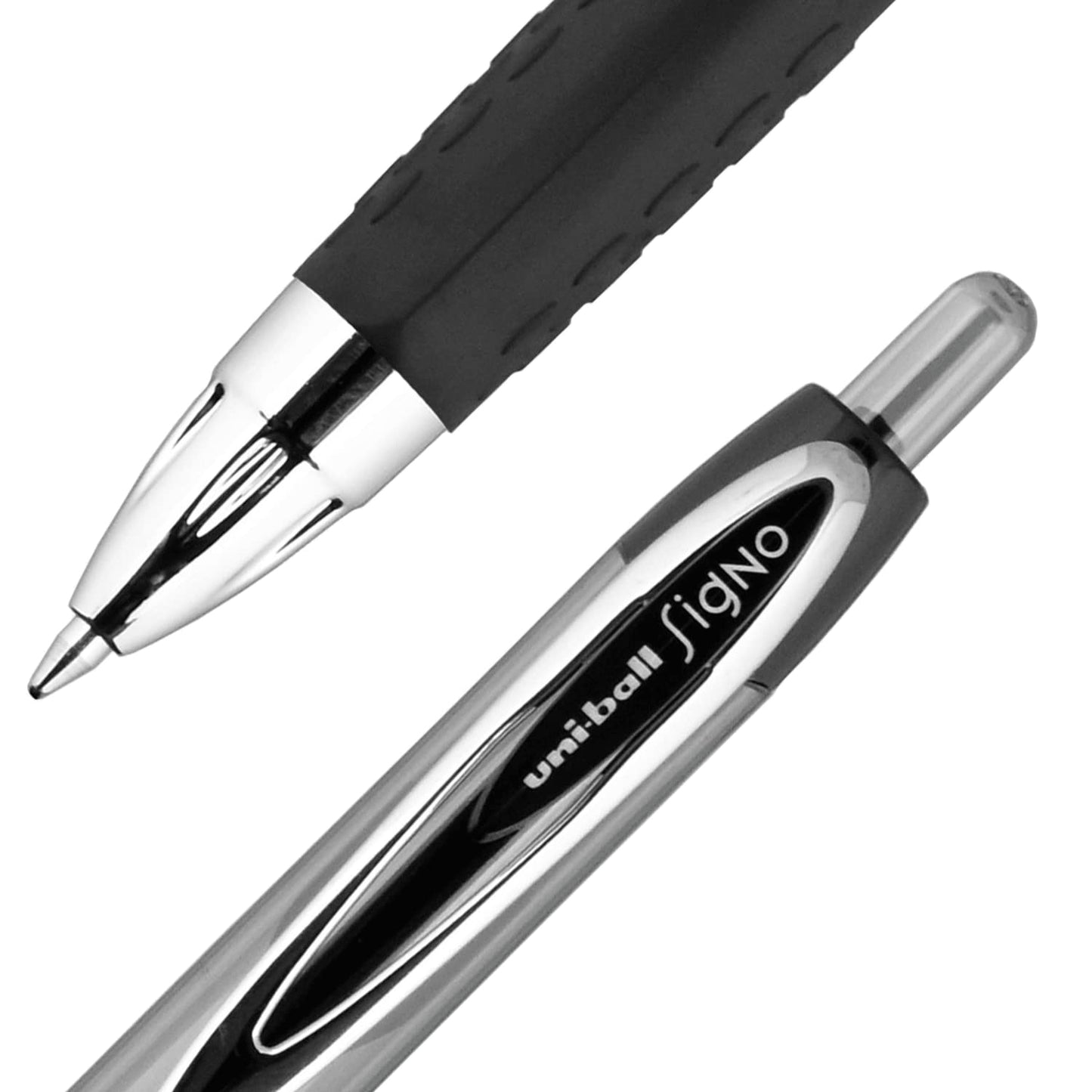Signo 207 Retractable Gel Pens by Uni, Micro 0.5mm (aka Fine Point), Includes 4 Black, 3 Blue, 1 Red