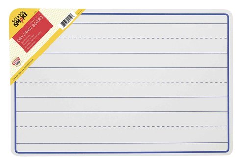 School Smart Lined Dry Erase Boards, 12 x 18 Inches, Pack of 10