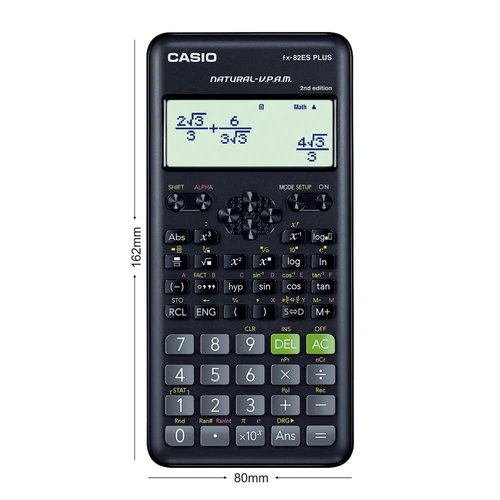 Casio FX82ESPLUSBK, Scientific Calculator, 252 Functions, Black