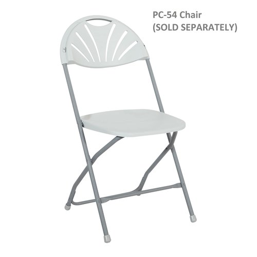 Office Star Caddy with Swivel Casters and Locking Wheels, for PC-54 Folding Chairs Light Grey