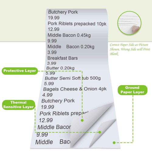 MFLABEL 2-1/4" x 50' Thermal Paper Rolls - 100 Rolls Bulk POS Receipt Papers for Clover, First Data Terminals | Credit Card Paper with HD Printing, Fade-Proof & Jam-Free Guarantee