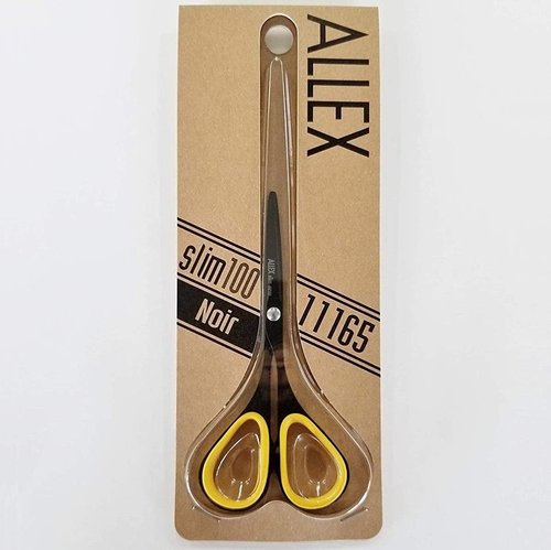 ALLEX Mini Black Scissors - All-Purpose Slim Design with Non-Stick Blade | 3.9" Japanese Stainless Steel