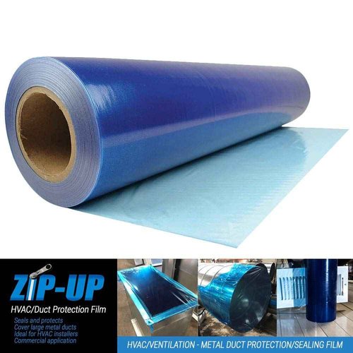 ZIP-UP Duct Masking Film - 48" x 200' HVAC Sealing Protectant with Tear Resistant Design & Easy Visibility - DF4200B