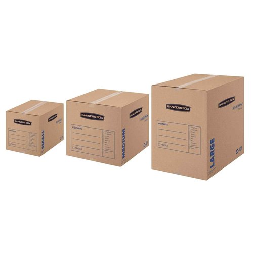 Bankers Box Small Moving Box 15 Pack, Pre-Printed for Labeling, 16.5-in x 12.25-in x 12.675-in (7713802)