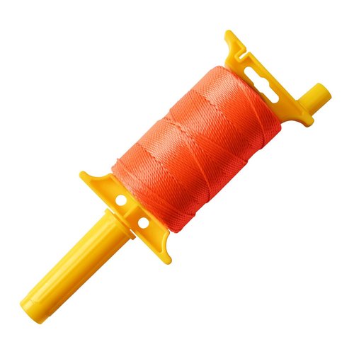 Reloadable Line Reel,Mason Line String line with Handle, 600 Ft Length Nylon Twine,18 Braided Nylon String for Gardening Or Masonry Tools,Outdoor Kite，Twine String for Gardening Fluorescent Orange