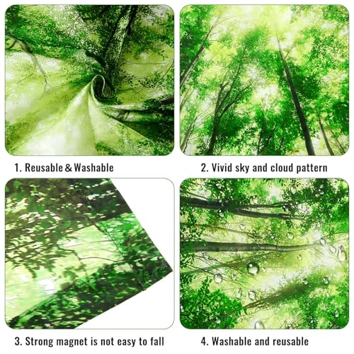 Funtery 10 Pcs Fluorescent Light Covers Greenery – Magnetic Ceiling Lamp Shades