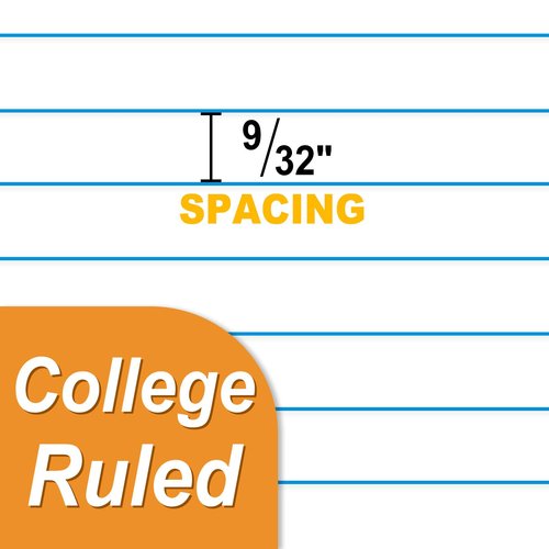 SUNEE 3 Ring Binder 2 Inch & Loose Leaf Paper College Ruled Paper, Office Binder Supplies